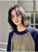 =メンズボブ/ダークアッシュ/ニュアンスパーマ／MAN’S HAIR