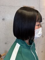 アチーブ ヘア デザイン(achieve hair design)&nbsp;黒髪ストレートナチュラルボブスタイル髪質改善トリートメント