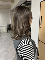 トクテ 高円寺(tokute) くびレイヤーエモージュ前髪ピンクベージュワンカール【高円寺】