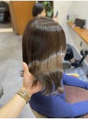 横浜駅│ブリーチなし＊赤みを抑えた透明感アッシュカラー