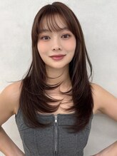 乾かすだけでまとまるレイヤーカット［前髪カット/ブリーチなしダブルカラー/レイヤーカット/ボブ/韓国］