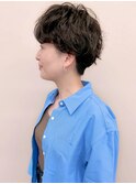 ゆるふわショートパーマ刈り上げ女子シャドウパーマ20代30代40代