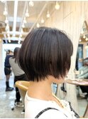 チャコール/オリーブグレー/レイヤーカット小顔顔周り韓国横浜