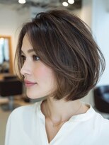 トリッカ 代官山(tricca) くびれショートボブ/白髪ぼかし/ブラウンカラー/トリートメント