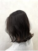外ハネボブ/ニュアンスカラー/グレージュ/切りっぱなしボブ☆