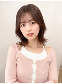 ・ダークパープル ナチュラル ショート ミルクブラウン 韓国