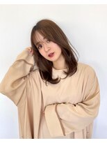 グレースバイハピネス(grace by happiness) 顔周りカット×ワンカール×天使の艶カラー7.3ミルクブラウン