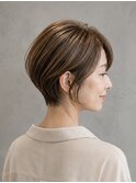白髪ぼかし/脱白髪染め/くびれショート