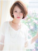 ショートボブ×ロングバングで甘辛く♪
