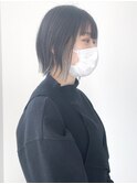 切りっぱなしイヤリンググレー