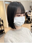 縮毛矯正でぷつっと前髪◎
