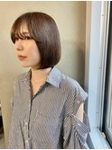 ぱつっとボブ/ケアトリートメント/前髪カット［南青山］