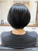 《knit銀座》大人黒髪20代30代40代ショートボブ丸み前下がり