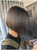 #ボブ#きりっぱなし#ブリーチ#グレージュ#グレー#髪質改善