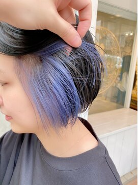 レイリー 原宿 表参道(Rayreee) イヤリング/インナーラベンダーカラー/インナーボブ