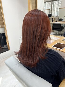 ケー 北千住(K.) レッド×オレンジ=「アプリコットオレンジ」《北千住髪質改善》