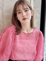 大人かわいいひし形ミディアムレイヤーｘココアブラウン