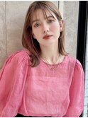 大人かわいいひし形ミディアムレイヤーxココアブラウン