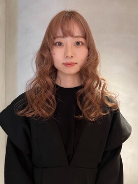 ペレ 梅田(PELE) 前髪/アンブレラカラー/こなれミディ/イメチェン/ウェーブパーマ