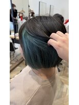 グランデュール サンストリート浜北店(GRANDEUR)&nbsp;エメラルドグリーンインナーカラー