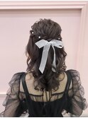 大人ガーリーハーフアップ♪