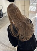 ブリーチなしで作るヘーゼルベージュ