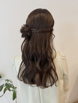 くるみちゃん風ハーフアップお団子ヘアアレンジ
