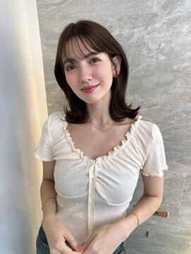 イメチェン外ハネボブ美髪ワイドバング/髪質改善前髪レイヤー