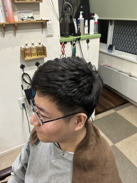 めんずぷてぃえーる 流れるアイロンパーマ