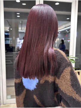 ガーデンヨコハマ(GARDEN YOKOHAMA) チェリーブラウンワインレッドロング暖色ブリーチなしカラー卵型