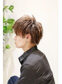 フェザーハーフアップバング
