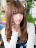 大人かわいい小顔インナーカラー透け感ロングh4川口20代30代40代