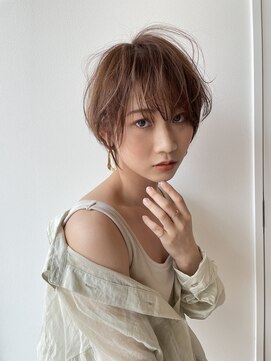 ハピネス 王寺店(Happiness) ショートボブ くびれショート ショートパーマ ベージュカラー