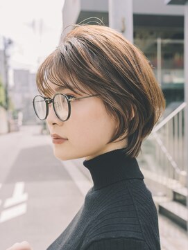 ガーデンヨコハマエスト(GARDEN YOKOHAMA est) ショート　ショートボブ　ハンサムショート　前髪　暗めカラー