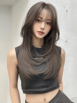 ランテルディ 渋谷(LANTERDIT) レイヤーカット 韓国ヘア 顔周り 透明感カラー グレージュ