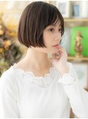 ■小顔補正カット黒髪切りっぱなしミニボブ401川口20代30代40代
