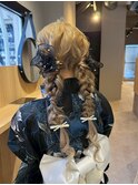 大分ヘアセットお呼ばれダウンスタイル