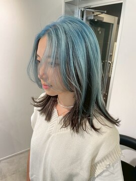  fit stand 千葉/ショートボブ/カット/パーマ/ダブルカラー/トリートメント/縮毛矯正 イメチェン/ピンクベージュ/アンブレラカラー[千葉]