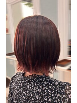 ジパングペイント 押上店(Zipangu Paint) 艶感チェリーブラウンボブ
