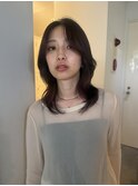 ダークパープル/ナチュラルショート/夏のヘアアレンジ/表参道