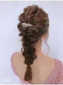 ラプンツェル風ヘアセット