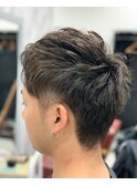 ツーブロック×ラインメッシュ