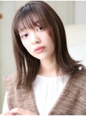 大人かわいいミディアムヘア　▼4