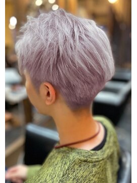 ヌーベルヴァーグ(Nouvelle Vague) 【ホワイトブリーチ×Wカラー】アップバング☆