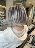 外国人風ハイライトバレイヤージュ ミルクティーベージュ t319