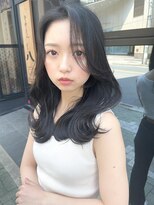 ロンドローズ 名古屋(Lond damaskRose)&nbsp;チョコレート 切りっぱなし イヤリングカラー 韓国ヘア 顔周り