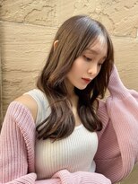 ルームバイシー 新宿(Loom. by Sea)&nbsp;韓国風前髪/シルキーベージュ/グレージュカラー/斜めバング