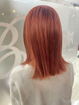 ヘアースペースブルーム ヒーロー 園田店(HAIR SPACE BLOOM hero) 【園田/ケアブリーチ】オレンジカラー