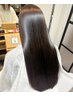 [絹髪][髪質整形]超高濃度水素ケアストレート+カラー+シルクTr+メンテc¥26200