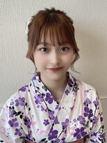 ★結婚式お呼ばれドレスヘア編み込みポニーテールアップスタイル